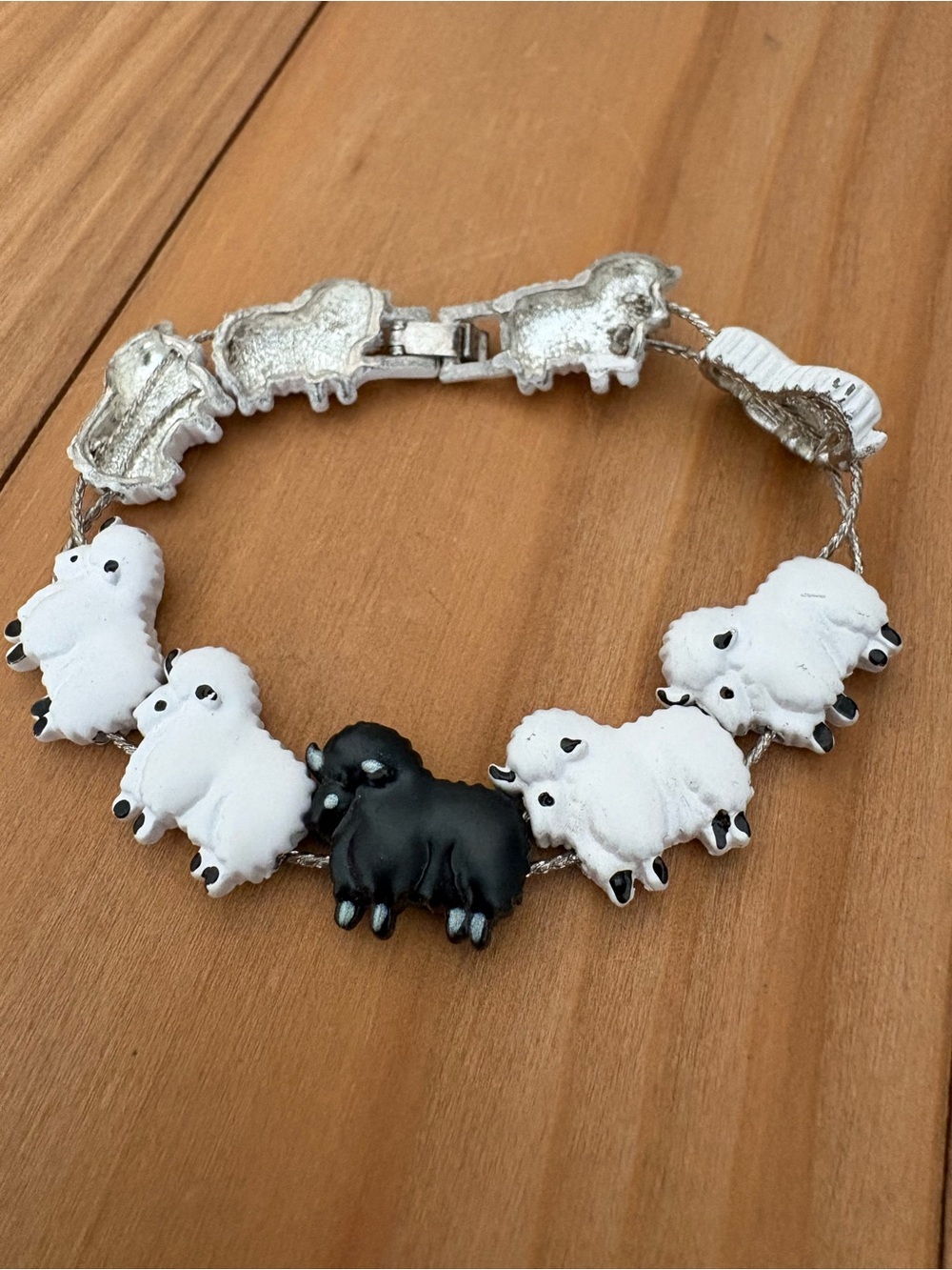 Vintage “Black Sheep of the Family” Enameled Bracelet